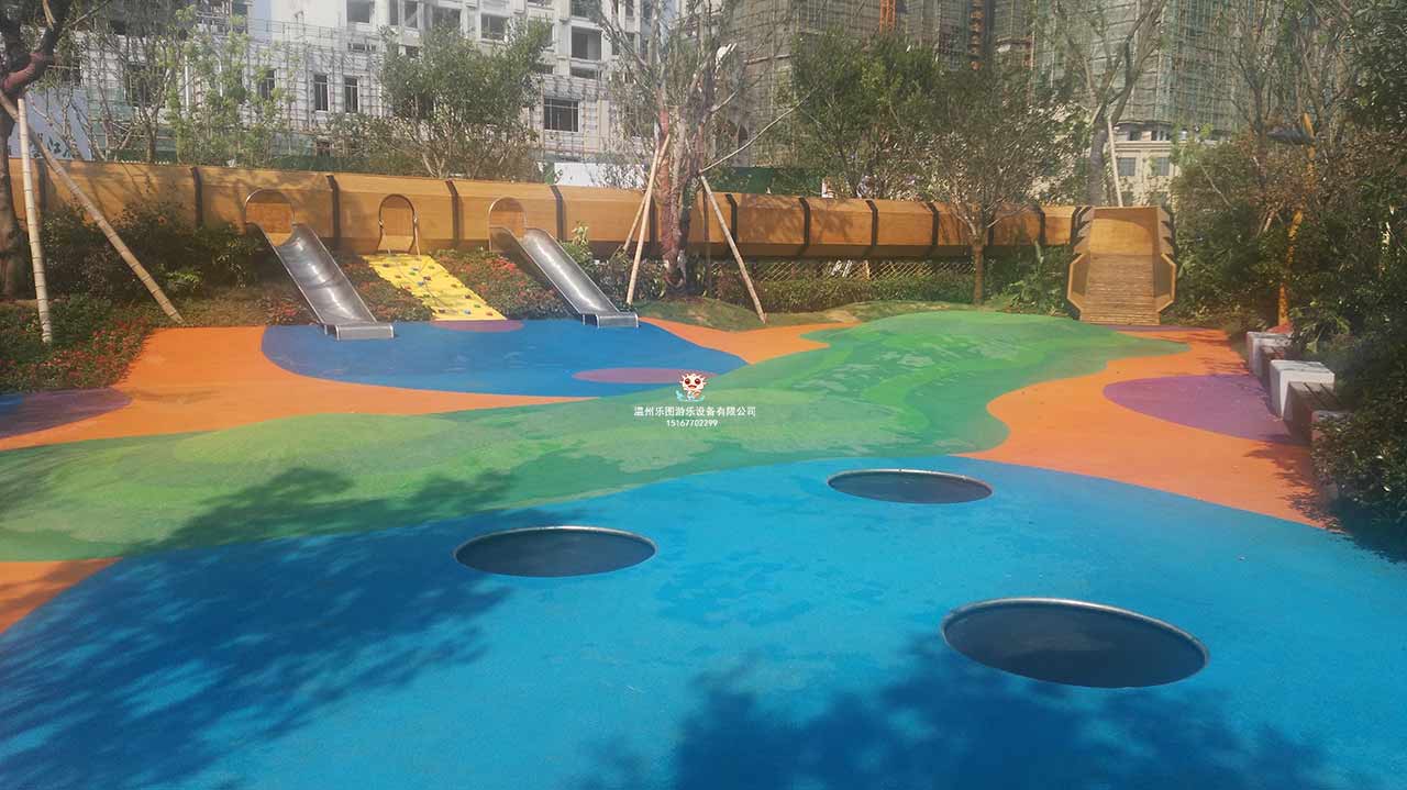 公園戶外無(wú)動(dòng)力游樂設(shè)備案例在溫州三江立體城落成了！